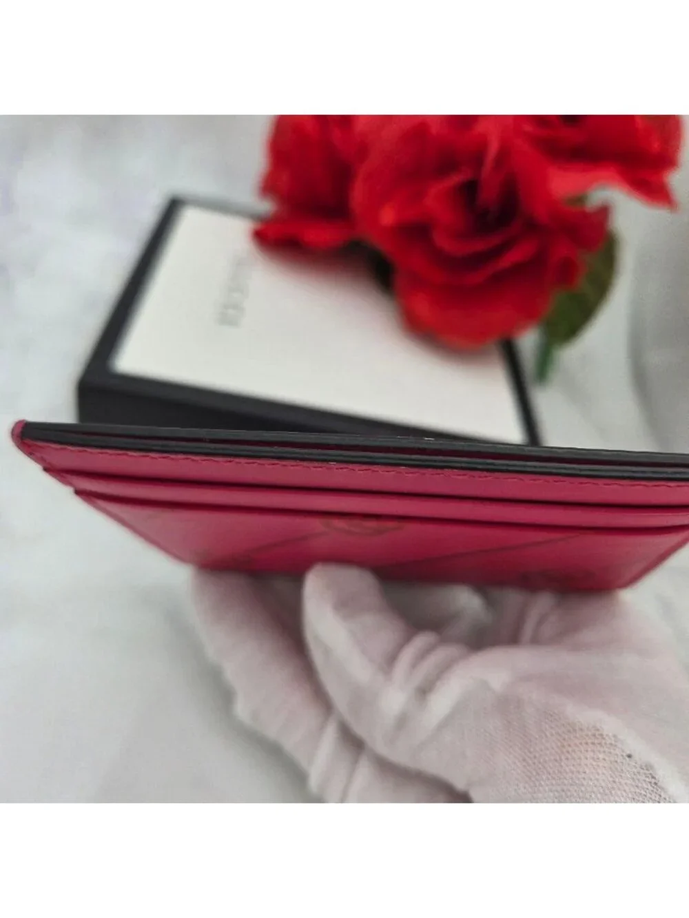★SOLD★ Gucci GG Marmont Stripe Card Case - Picture 9 of 13